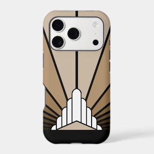 Art deco sun in tan