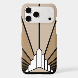 Art deco sun in tan