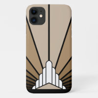 Art deco sun in tan