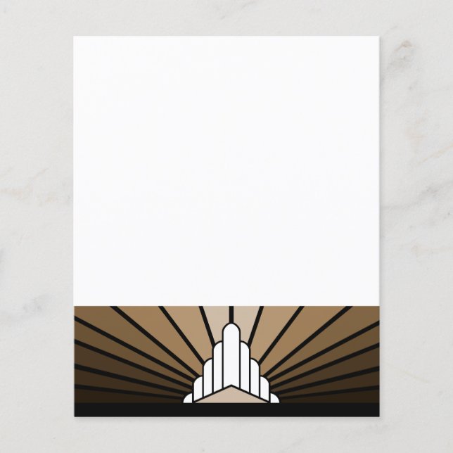 Art deco sun in tan Paper Sheet (Front)