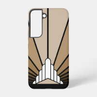 Art deco sun in tan