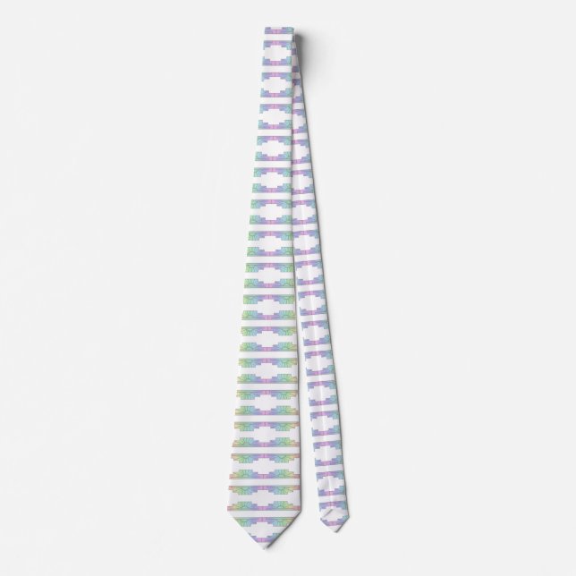 Art Deco Sunburst Pattern in Pastels Tie (Front)