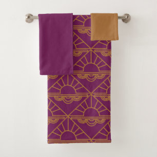 Art Deco Sunrise Bath Towel Set