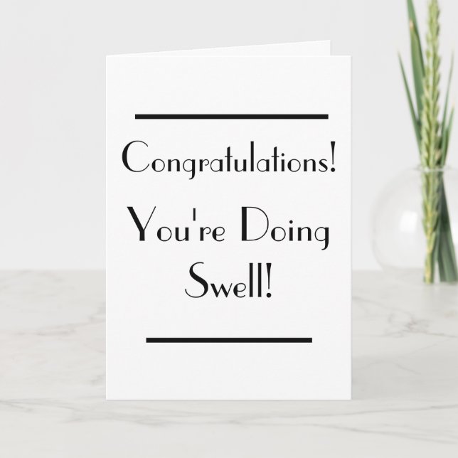 Art Deco Swell Congratulations Card (Front)