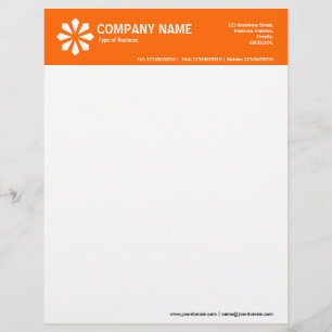 Art Deco Symbol 2in Colour Header - Orange Custom Letterhead