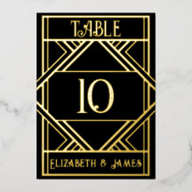 Art Deco Table Number