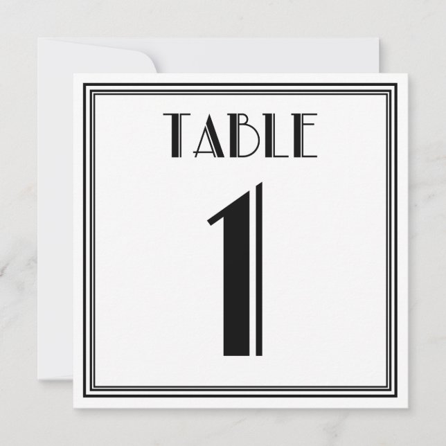 Art Deco Table Number 1 (Front)