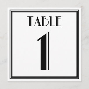 Art Deco Table Number 1
