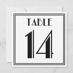 Art Deco Table Number 14
