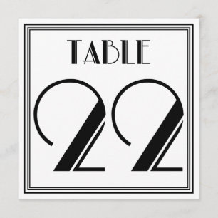 Art Deco Table Number 22