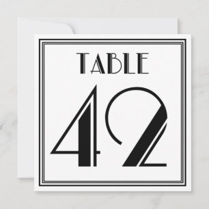 Art Deco Table Number 42