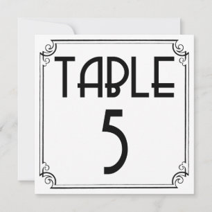 Art Deco Table Number 5