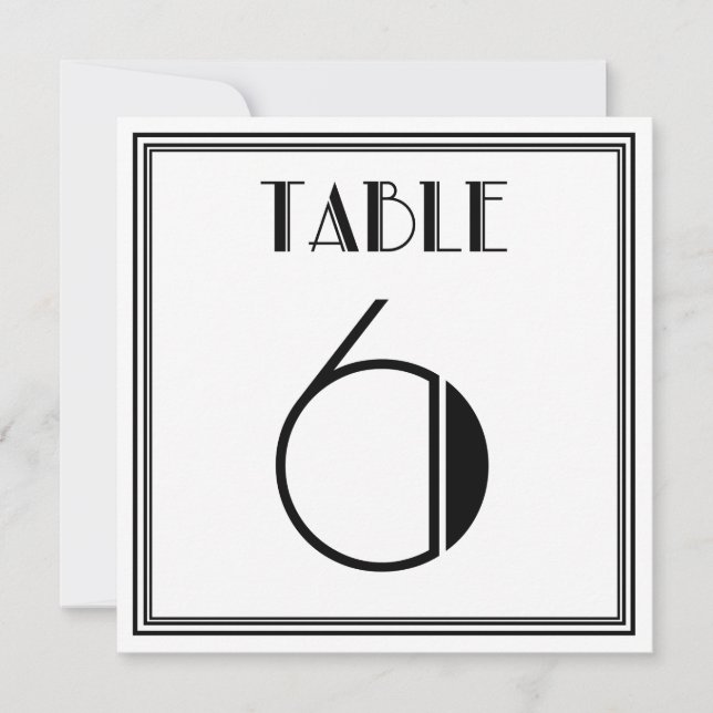 Art Deco Table Number 6 (Front)