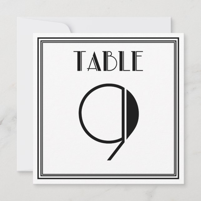 Art Deco Table Number 9 (Front)