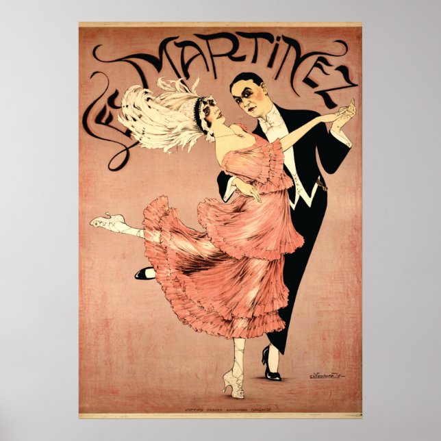Art Deco ~ Tango Dancers 1920 Poster (Front)