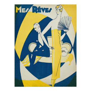 Art Deco Tango in the 1920s Poster