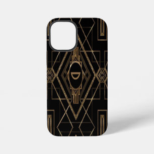 Art deco,template,name logo,vintage,gold,black,20' iPhone 12 mini case