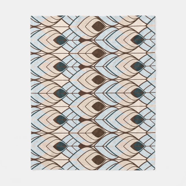 Art Deco: Textured Seamless Ornament. Fleece Blanket (Front)