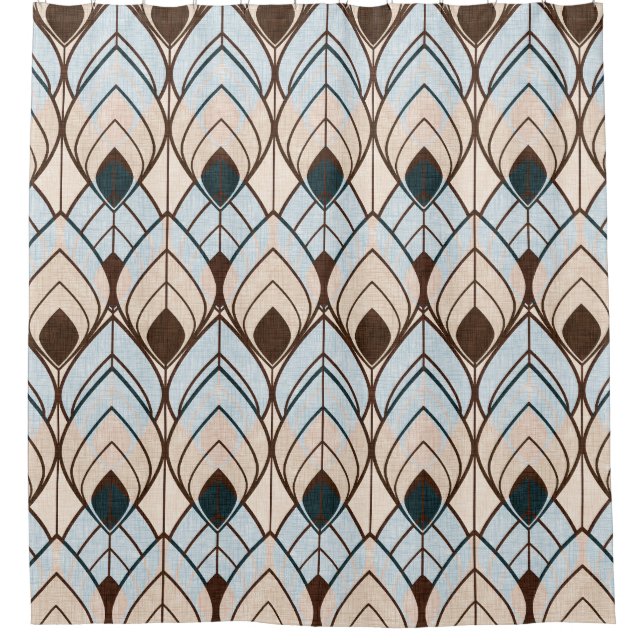 Art Deco: Textured Seamless Ornament. Shower Curtain (Front)