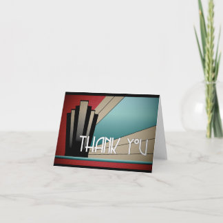 Art Deco Thank You Card
