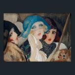 Art Deco Three Women Under an Umbrella Poster<br><div class="desc">Date:1920. Three Women Under an Umbrella by Danish artist Gerda Wegener. Watercolor. Style: Art Nouveau (Modern), Art Deco.</div>