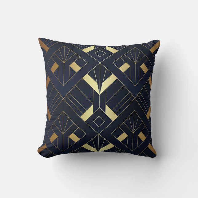 Art Deco Throw Pillow (Front)