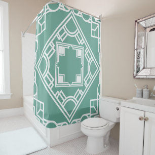 Art Deco Tile Shower Curtain