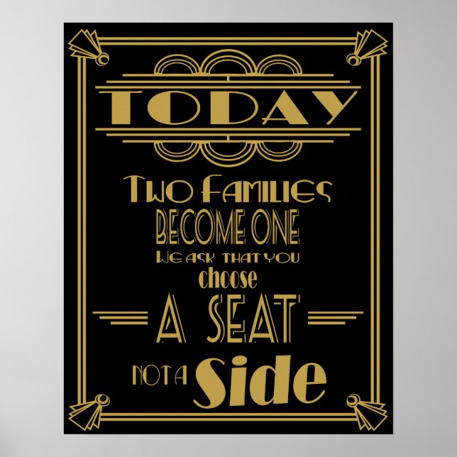 Art Deco "Today two families become one poster (Front)