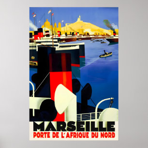 Art Deco Tourism Travel MARSEILLE FRANCE -New Poster