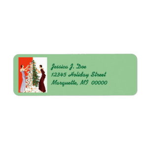Art Deco Tree Trimming Decorating Christmas Labels