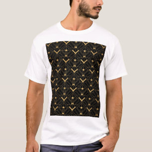 Art Deco Triangle: Luxury Pattern. T-Shirt