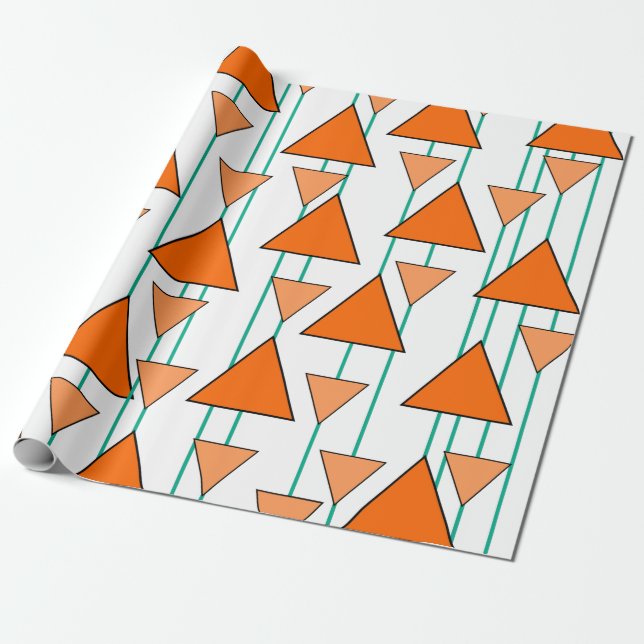 Art Deco Triangles  Wrapping Paper (Unrolled)