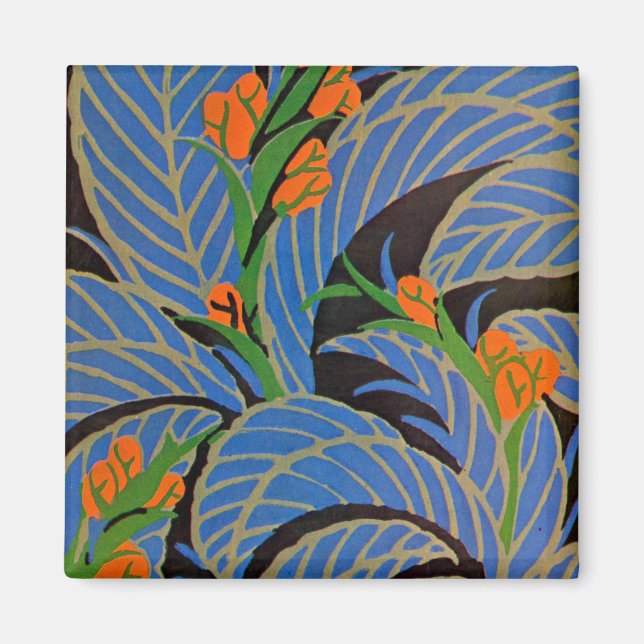 Art Deco Tropical Night - Magnet (Front)