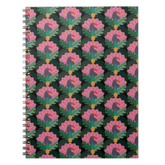 Art Deco Tropical Toucans & Pineapples Notebook