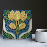 Art Deco Tulips Wall Decor Art Nouveau Tile<br><div class="desc">Welcome to CreaTile! Here you will find handmade tile designs that I have personally crafted and vintage ceramic and porcelain clay tiles, whether stained or natural. I love to design tile and ceramic products, hoping to give you a way to transform your home into something you enjoy visiting again and...</div>