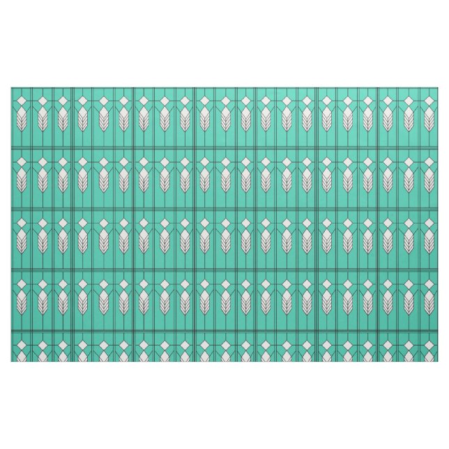 Art Deco Turquoise Fabric (Fat Quarter)