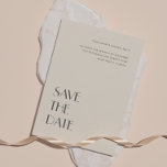 Art Deco Typography Cream Sand Wedding Save The Date<br><div class="desc">Art Deco Typography Cream Sand Wedding Save the Date Card. All text fields and colours are customisable.</div>