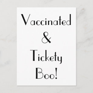 Art Deco Vaccinated and Tickety Boo Postcard