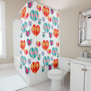 Art Deco Valentine's Shower Curtain