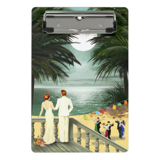 Art Deco Vintage Beach Mini Clipboard
