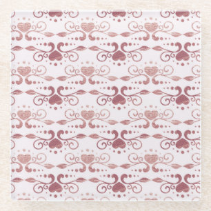Art deco, vintage elegant wallpaper. glass coaster
