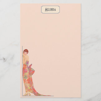 Art Deco Vintage Fashion Illustration Monogram