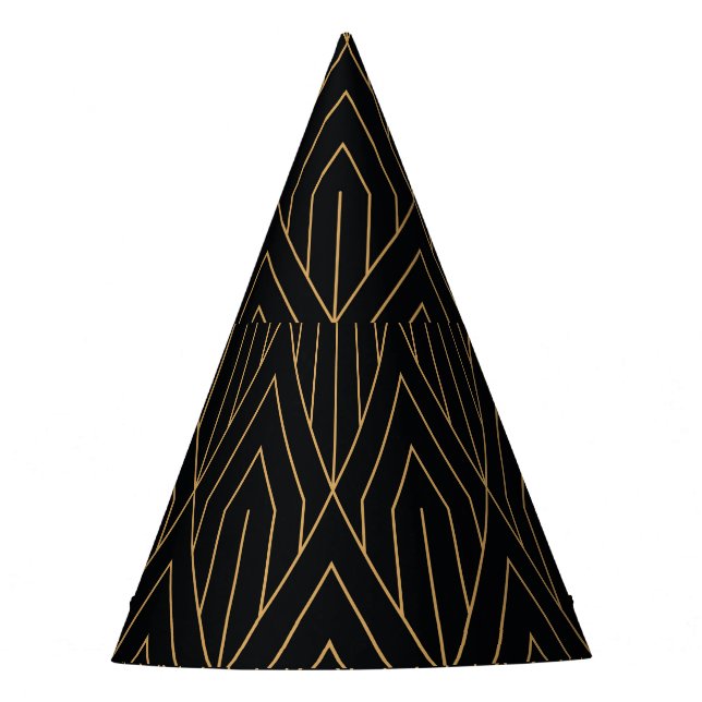 Art Deco: vintage geometric wallpaper. Party Hat (Front)