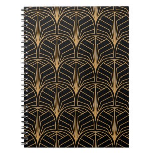 Art Deco, vintage minimalistic pattern. Notebook