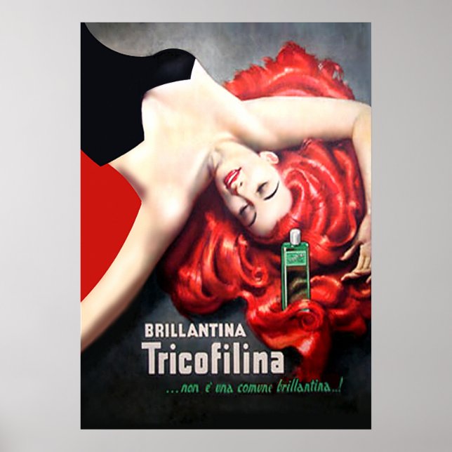 Art Deco Vintage - Redhead Brillantina Tricofilina Poster (Front)