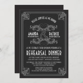 Art Deco Vintage Rehearsal Dinner Invitations (Front/Back)