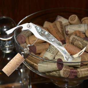 Art Deco Vintage Rhinestone with Initials Corkscrew