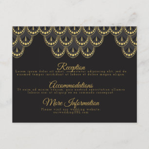 Art Deco Vintage Wedding Enclosure Card