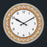 Art Deco Wall Large Clock<br><div class="desc">Great clock design. You will love it like others. Be free to use this design for other product you like or to customize and add your text. Follow me for more. Thank you. Have a nice day.</div>