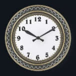 Art Deco Wall Large Clock<br><div class="desc">Great clock design. You will love it like others. Be free to use this design for other product you like or to customize and add your text. Follow me for more. Thank you. Have a nice day.</div>